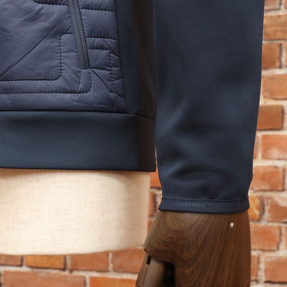 覚えて 秋冬 J.LINDEBERG 44 S サイズ ダブルジップジャケット 071-59021 中綿 ハイブリッド ゴルフ 30代 40代 50代 メンズ 紳士 ジェイリンドバーグ 紺 ネイビー mc167