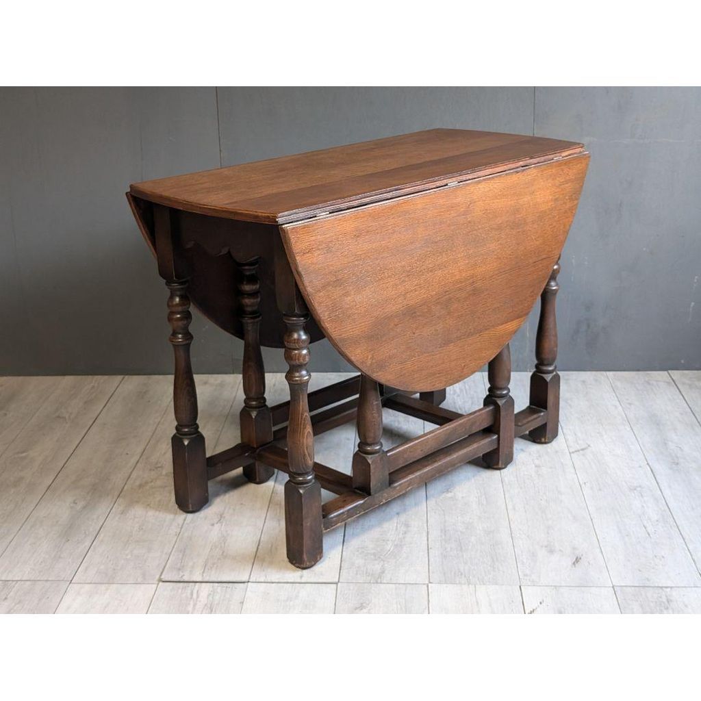 アンティーク　イギリス　クラシック　オーク材　バタフライテーブル　メンテナンス済 アンティーク イギリス クラシック オーク材 バタフライテーブル