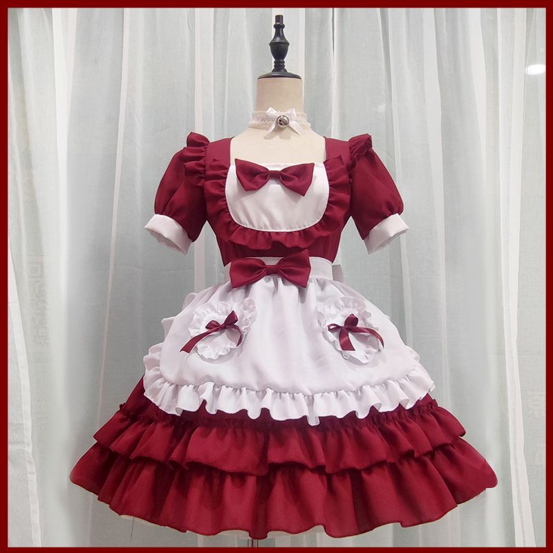 赤色 メイド服 コスプレ 二次元 メイドHW502 - メルカリ 赤色 メイド服 コスプレ 二次元 メイドHW502 - メルカリ