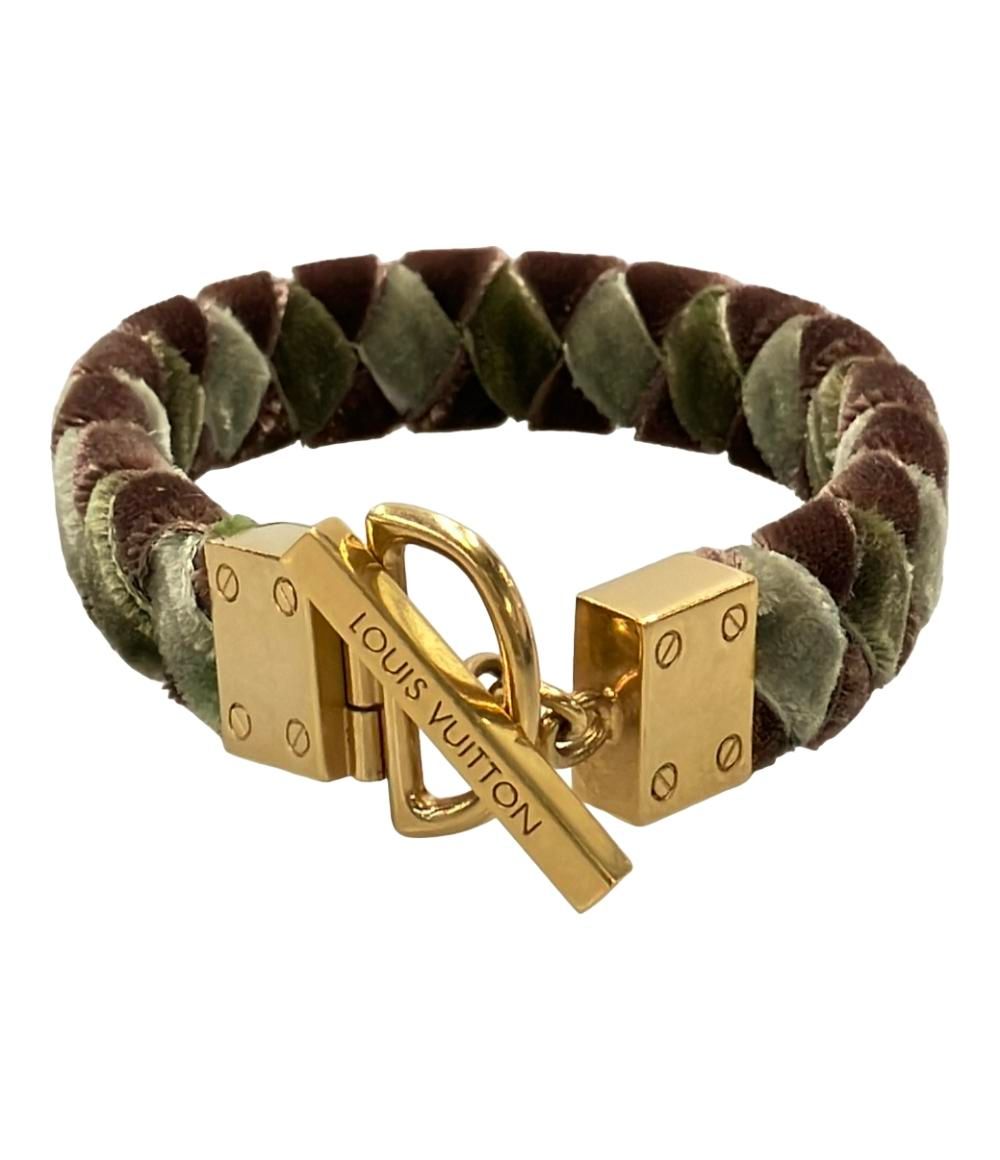 ルイ ヴィトン ブレスレット ベロア 編み込み レディース LOUIS VUITTON