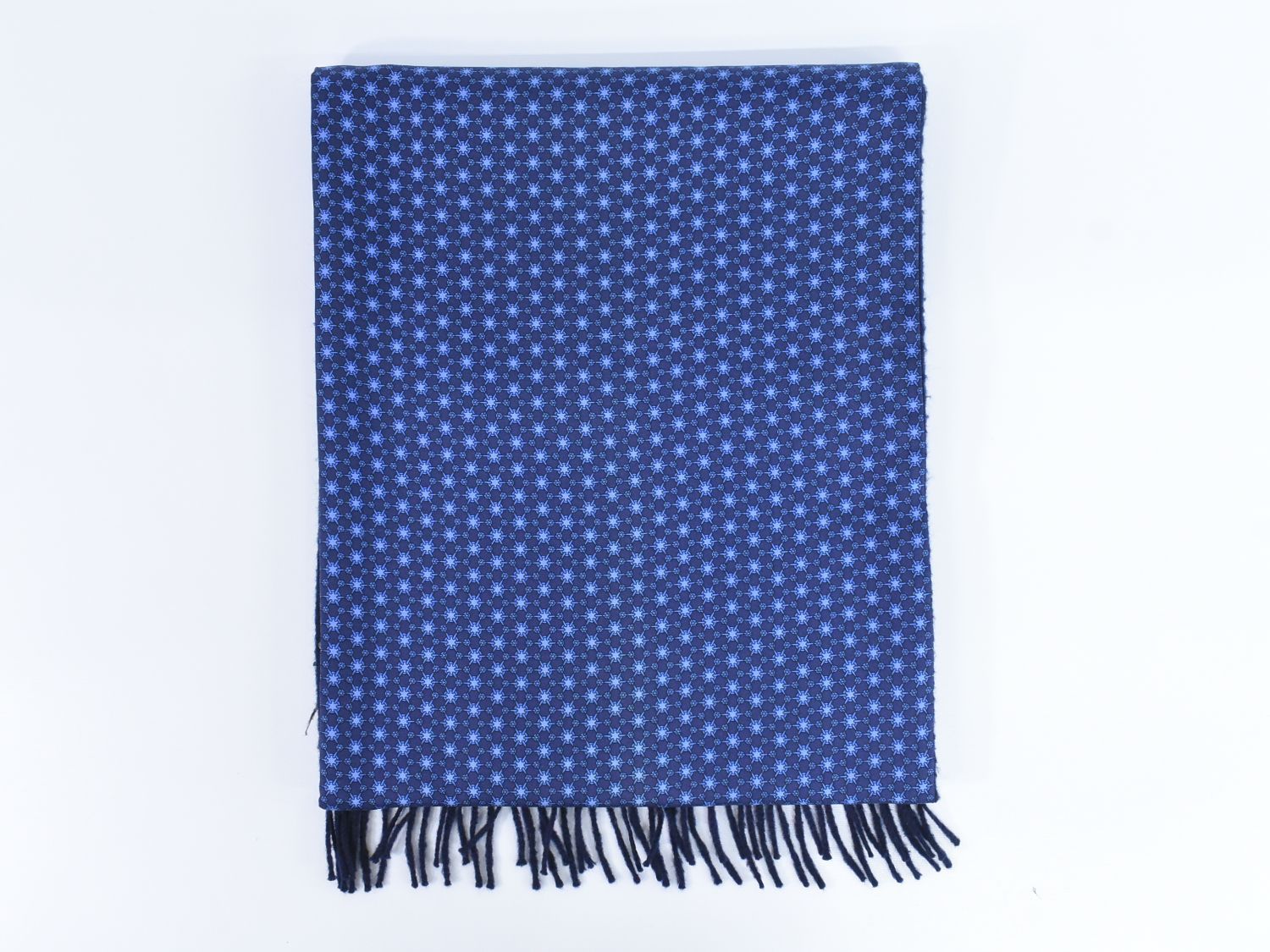 本物 エルメス HERMES シルク カシミヤ ウール マフラー ネイビー ブルー 服飾小物 フォロー割