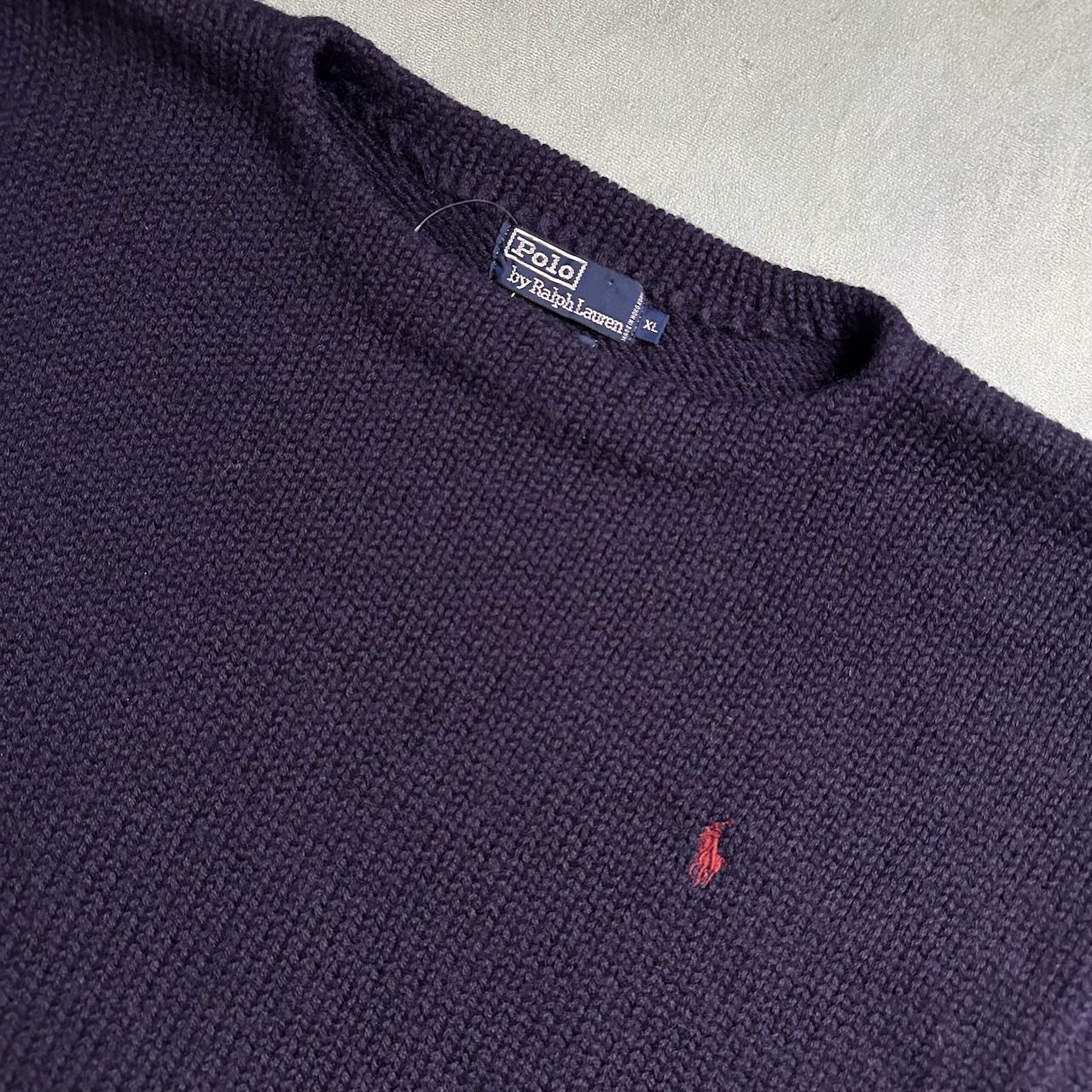 80s~90s RALPH LAUREN ウール 肉厚 ニット セーター ラルフローレン 
