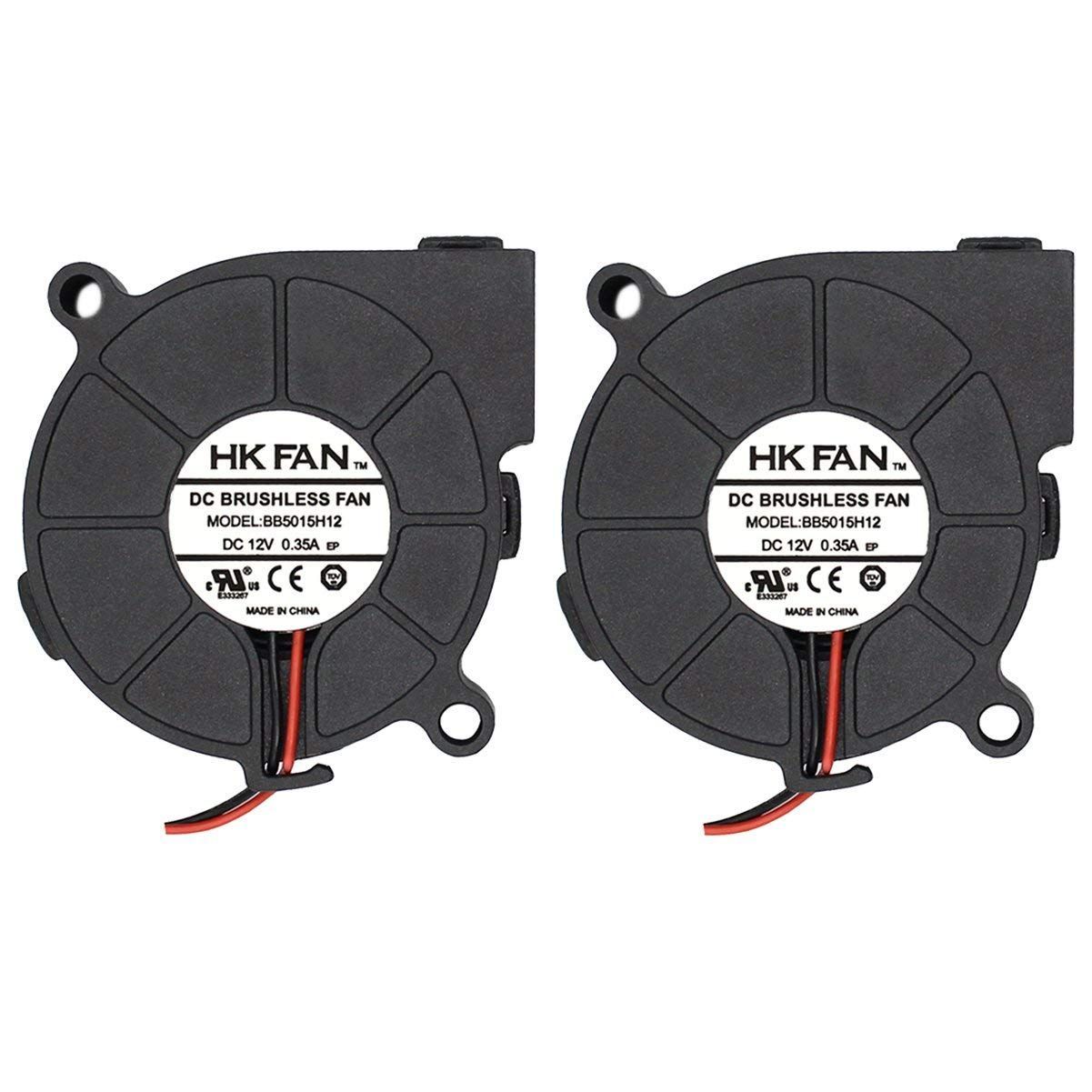 Size:5015ファン 50 mm x 15 mm 5015 12 Vデュアルボール軸受DCブラシレス冷却送風ファンbb5015h12 with 2ピンTerninal UL TUV