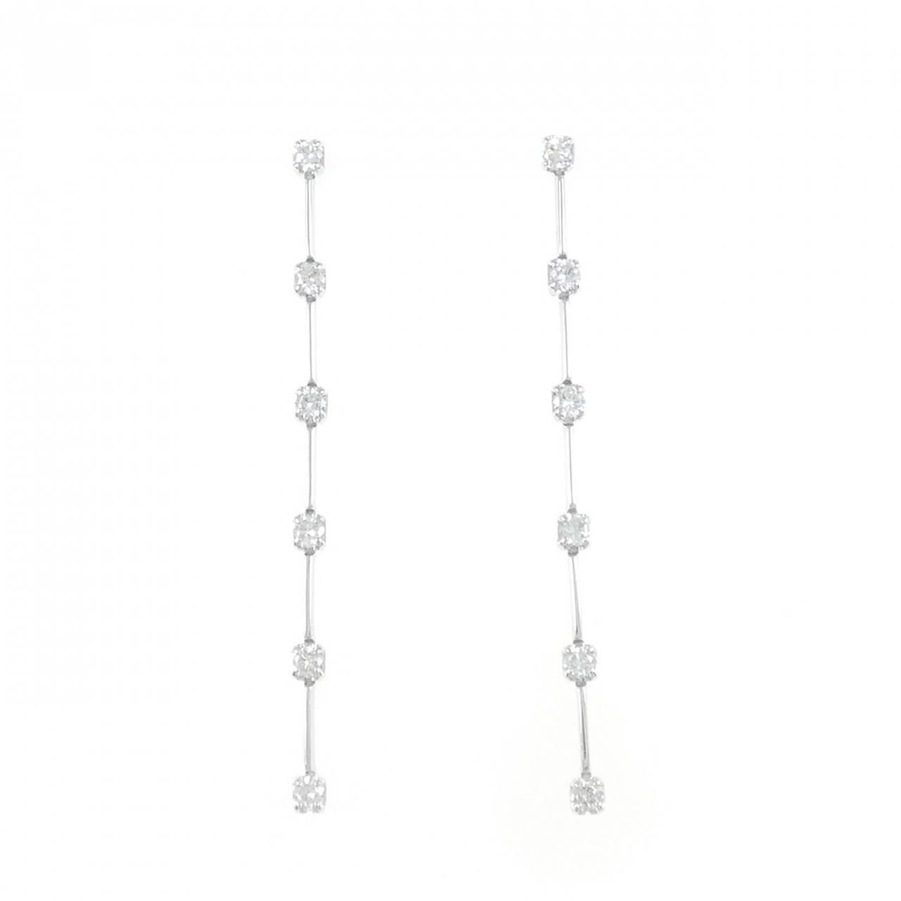 K18WG ダイヤモンド ピアス 0.30CT
