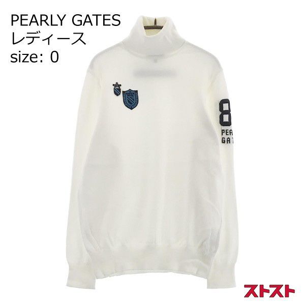 PEARLY GATES パーリーゲイツ タートルネック ニットセーター ホワイト