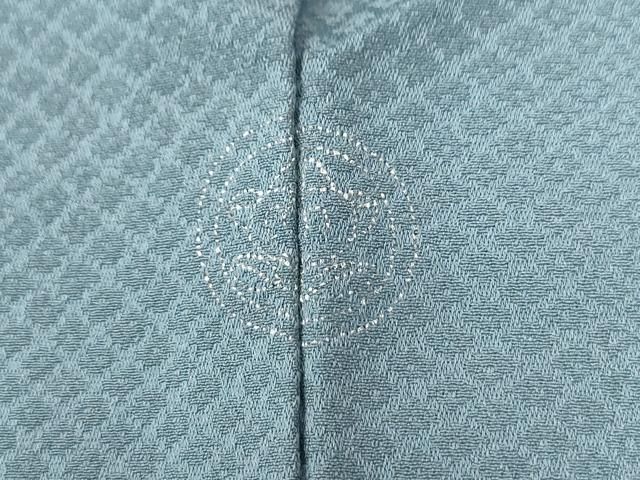 平和屋着物○上質な色無地 霞吉祥地紋 湊鼠色 正絹 逸品 CAAW7273yc