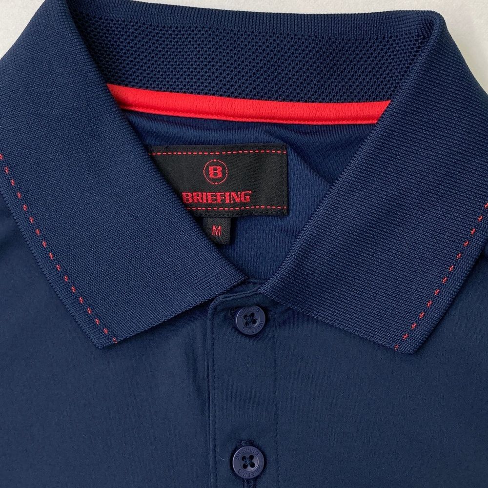 未使用)ブリーフィング ゴルフ メンズ 半袖ポロシャツ サイズM ネイビー BRIEFING GOLF 【超美品】ブリーフィング 半袖ポロシャツ