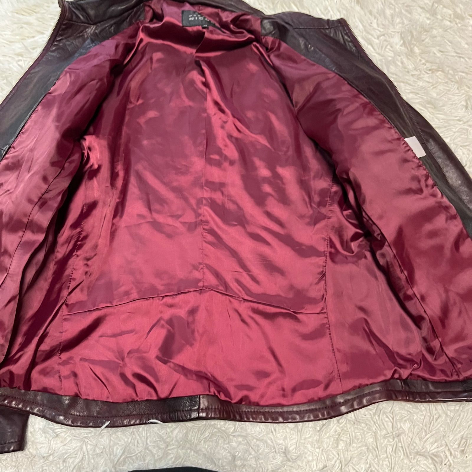 NICOLE ヴィタル ムッシュニコル シングルレザージャケット　サイズ48 NICOLE ヴィタル ムッシュニコル シングルレザージャケットサイズ48