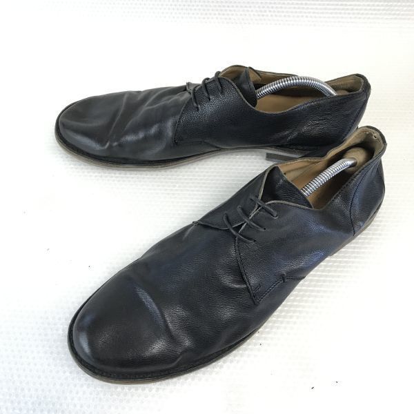 イタリア製 バーニーズニューヨーク BARNEYS N.Y. 本革 プレーントゥ 13M 30.5-31.0 黒 BLACK ビジネス dress shoes◆A-94
