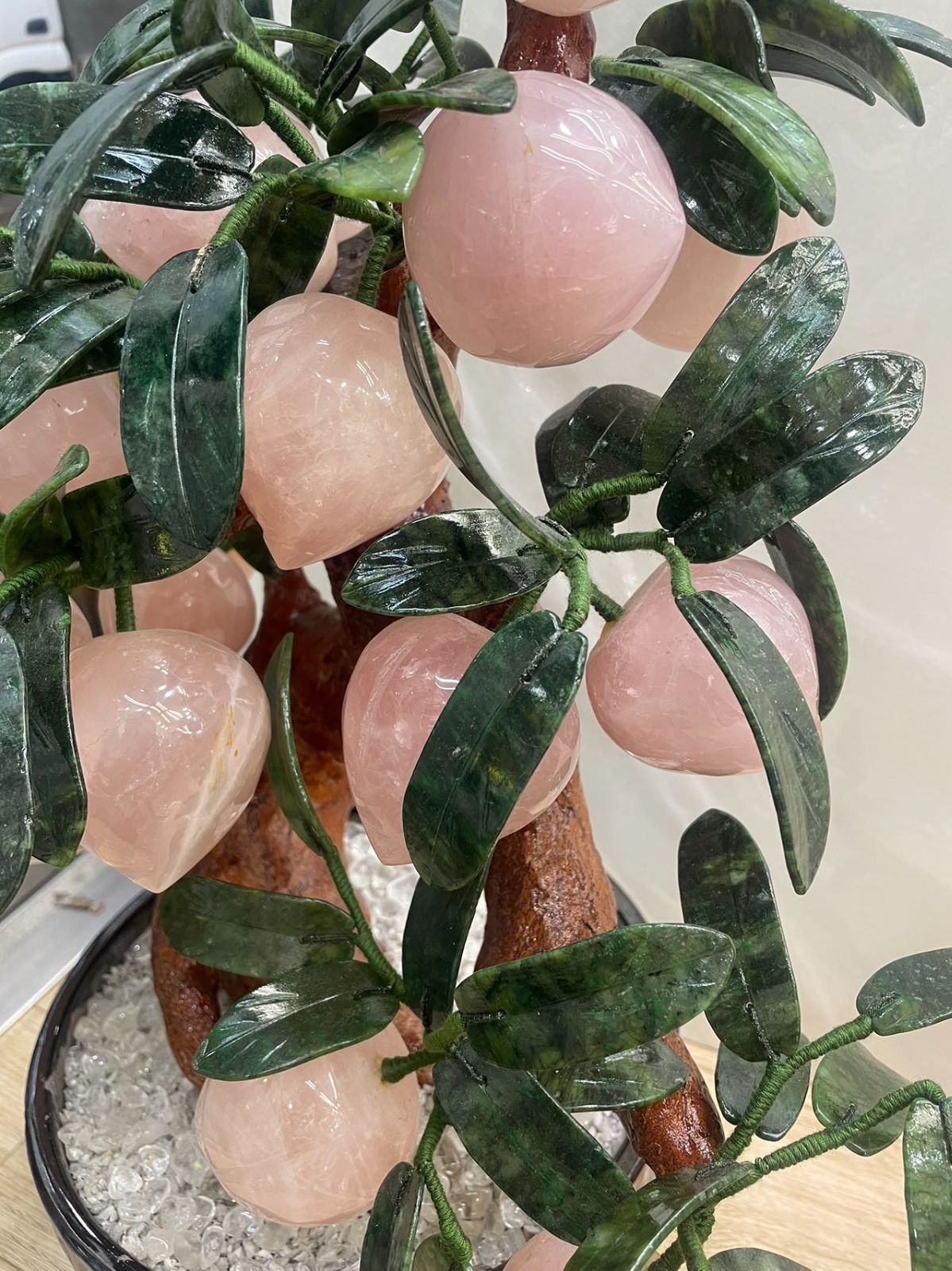 ☆置物一点物☆桃の木 置物 高さ約65cm 盆栽 縁起物 桃樹 吉祥