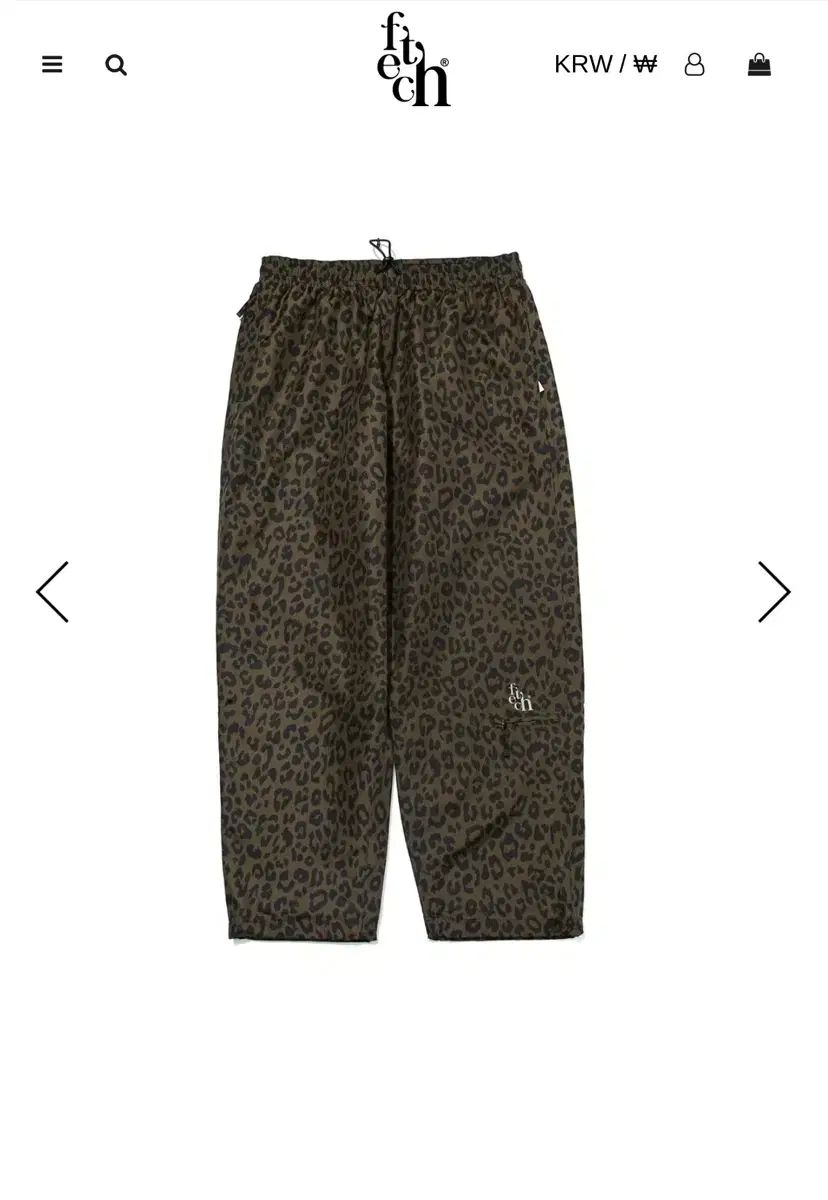 Fetch パッチサンデー レオパード トラック パンツ XL