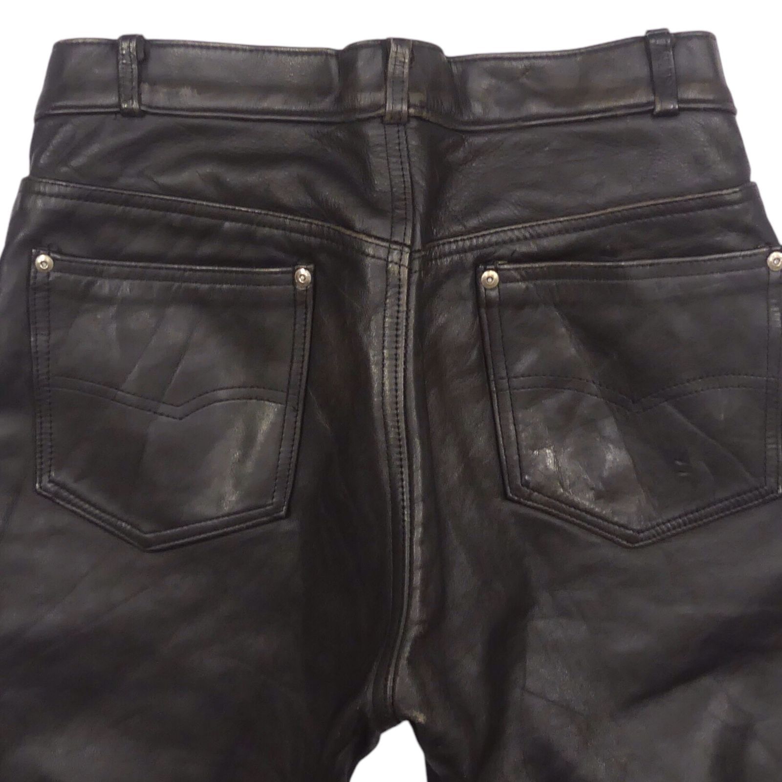 USA製 Schott ショット レザーパンツ 本革 W32 革パンツ 90s