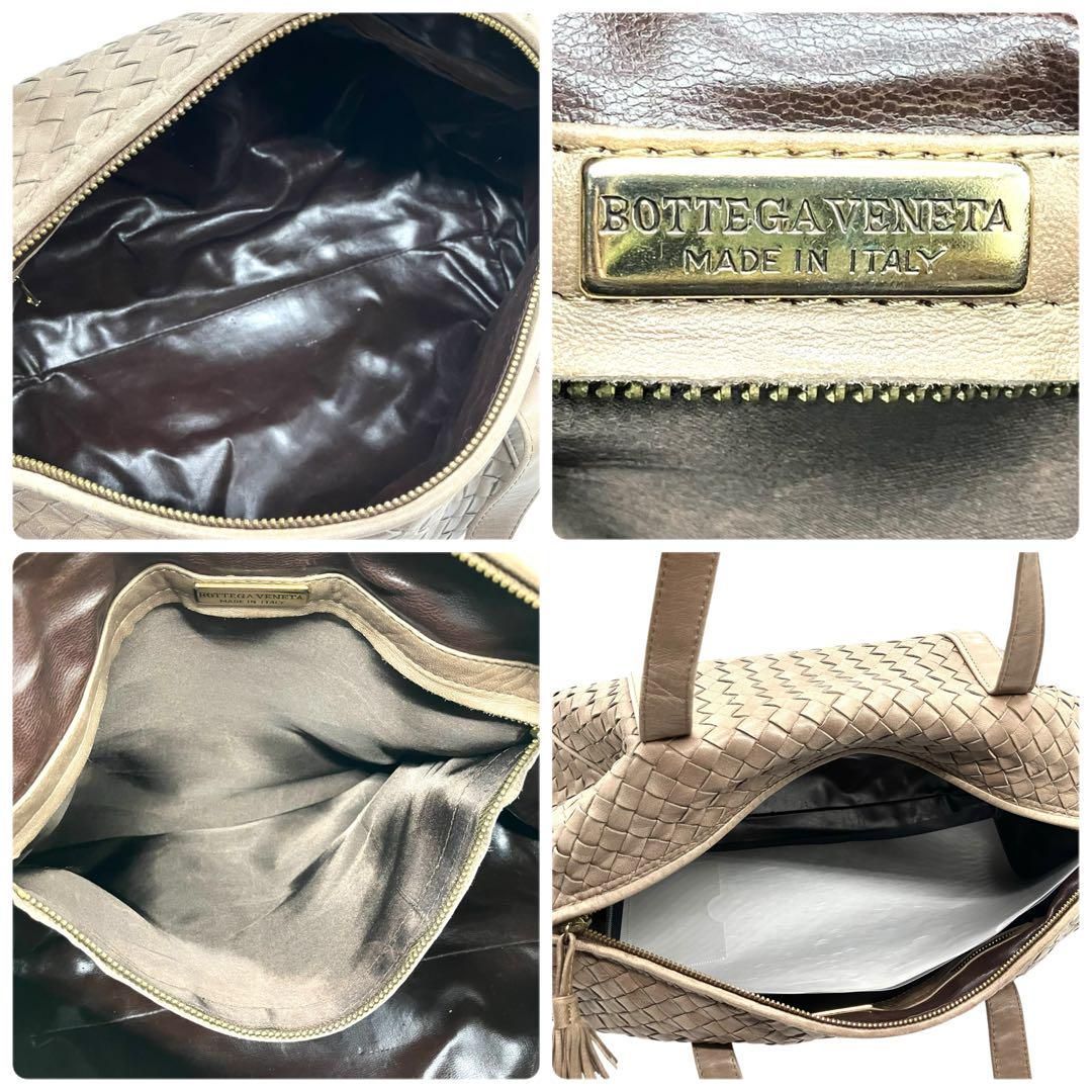 良品 2003 BOTTEGA VENETA ボストンバッグ レザー グレージュ - メルカリ