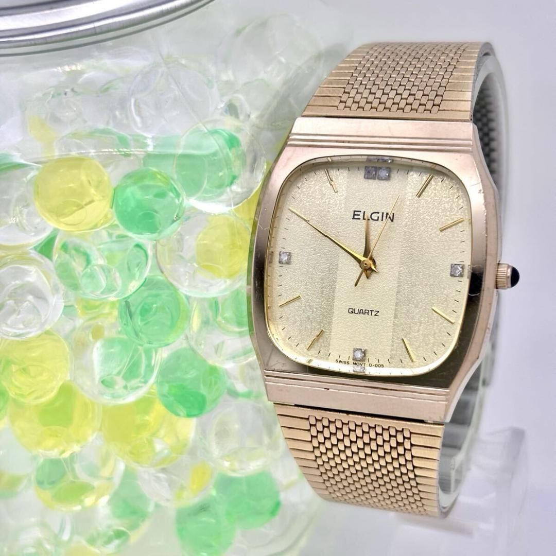け*ん様 極美品 ELGIN エルジン 腕時計 クオーツ FK-557-インゴッ レディース ELGIN エルジン 腕時計 クォーツ ゴールド