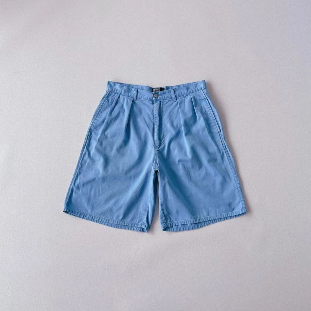 90s USA製 ラルフローレン ツータック チノショーツ ハーフパンツ