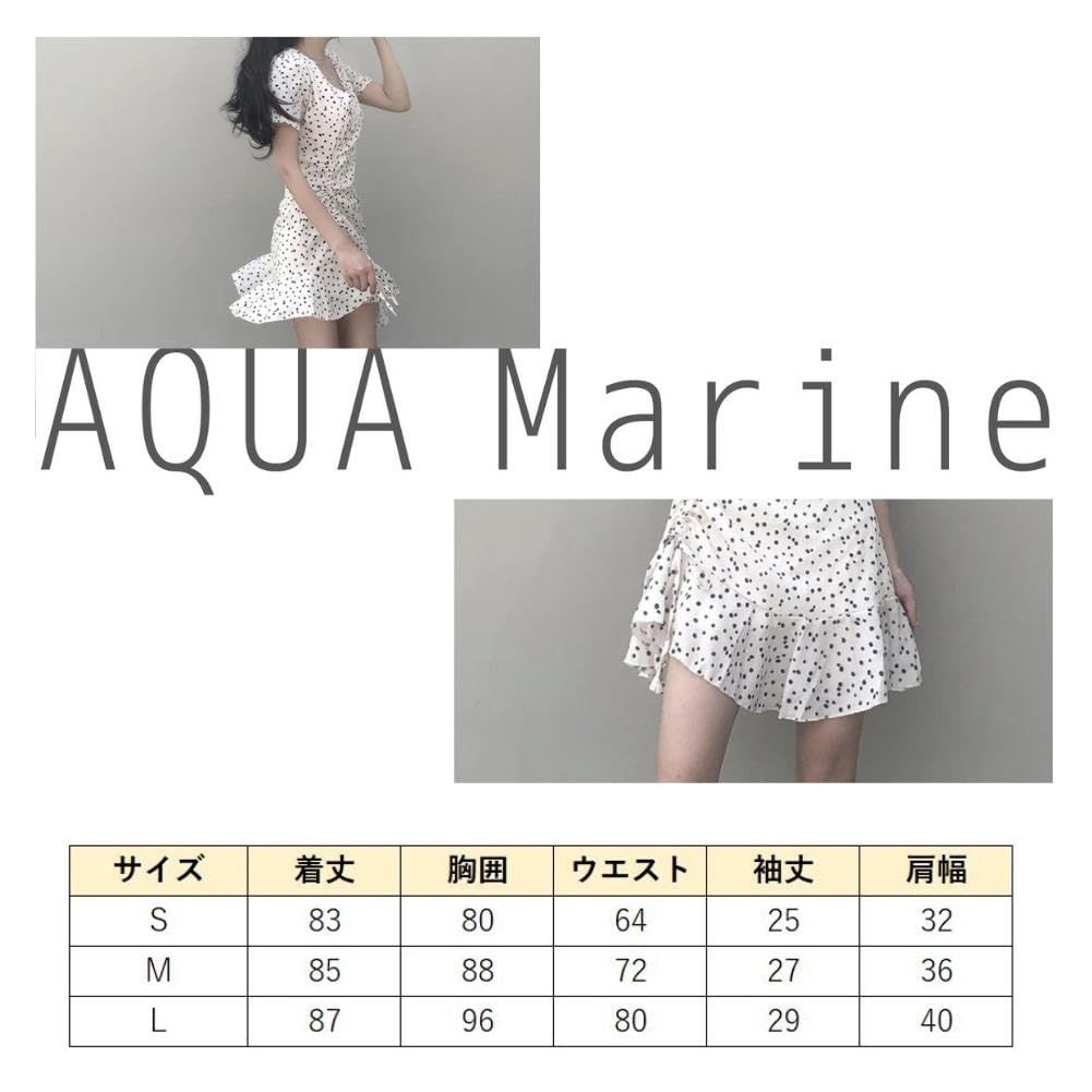 AQUA Marine] フレアワンピース ミニ レディース ドット