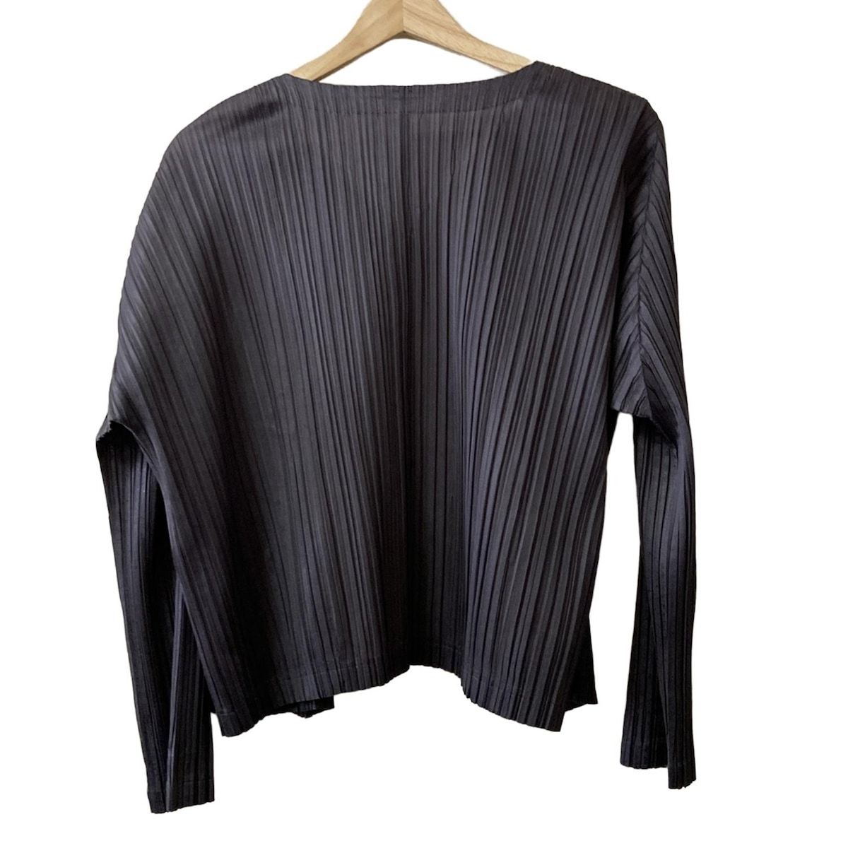 PLEATS PLEASE プリーツプリーズ カーディガン サイズ4 XL レディース - ダークグレー 長袖|プリーツ