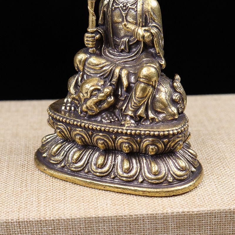 銅製 文殊菩薩仏  装飾品   工芸品 美術品 置物 銅像 仏像 文殊菩薩 観音菩薩 仏像装飾品 工芸品 置物 - メルカリ