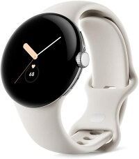 Google グーグル Pixel Watch Polished Silver ステンレス ケース | Chalk アクティブ バンド Wifi GA03182-TW