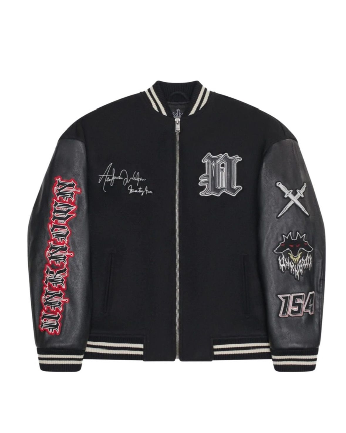 UNKNOWN LONDON LOGO VARSITY JACKET