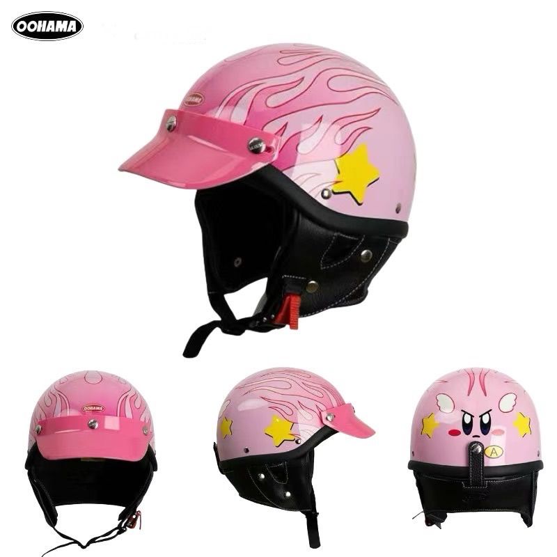 ピンクレトロヘルメット