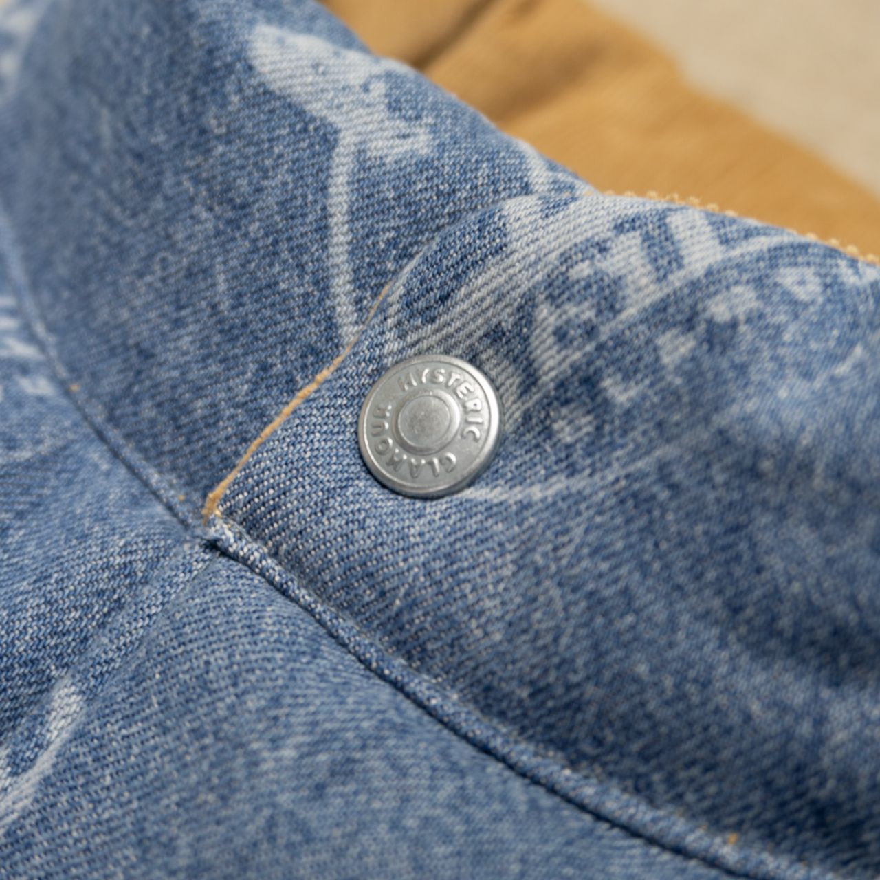 HYSTERIC GLAMOUR OVAL WOMAN デニムベスト XL HYSTERIC GLAMOUR OVAL WOMAN デニムベスト XL OVAL WOMAN柄 デニム