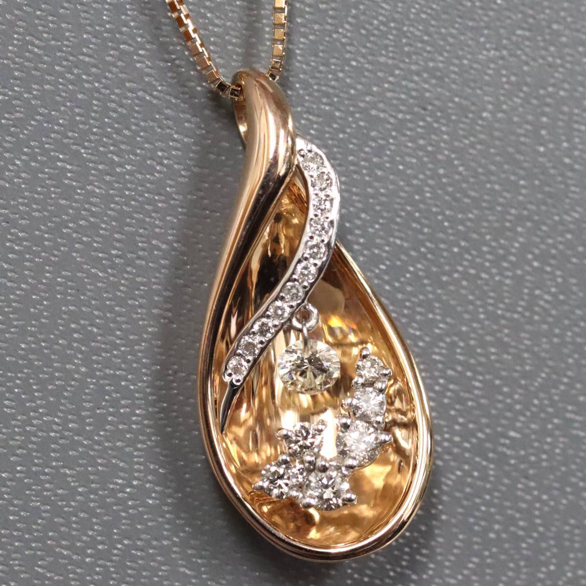 K18PG/WGダイヤモンドペンダント D0.10 D0.20 4.5g - メルカリ 