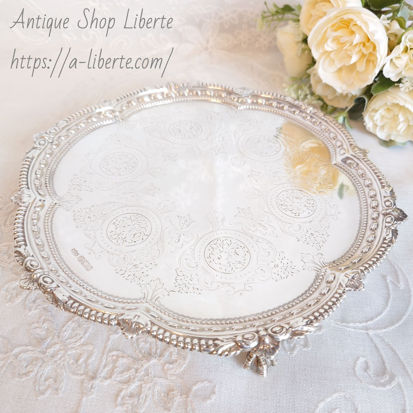 マッピン＆ウエッブ イギリス アンティーク シルバー ケーキスタンド