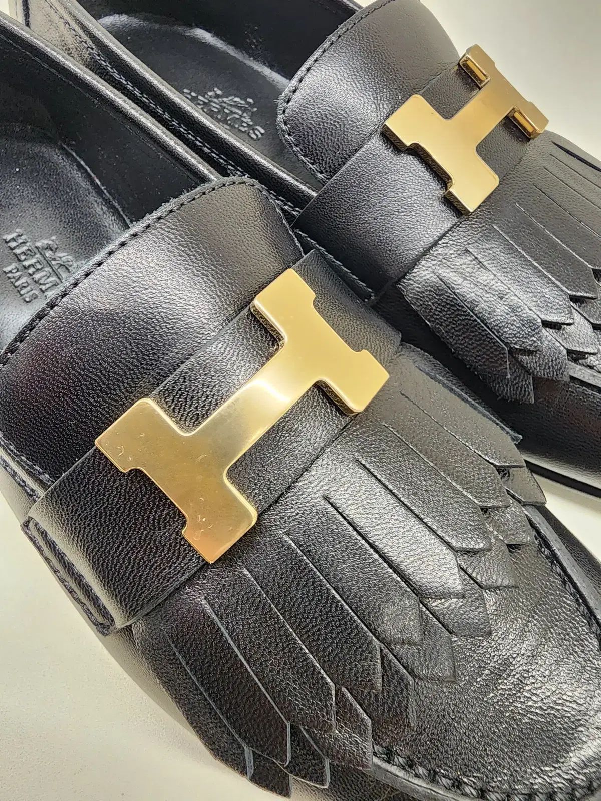 HERMES エルメス ロイヤルローファー 金 黒 34 5 KIN-KAAI_COM