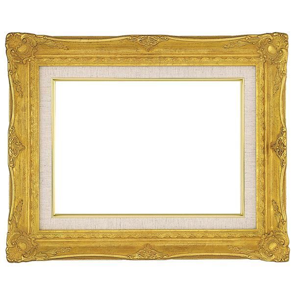 装飾的金色油彩額縁 油絵額縁／油彩額縁 【F15 ゴールド】 表面カバー：アクリル 吊