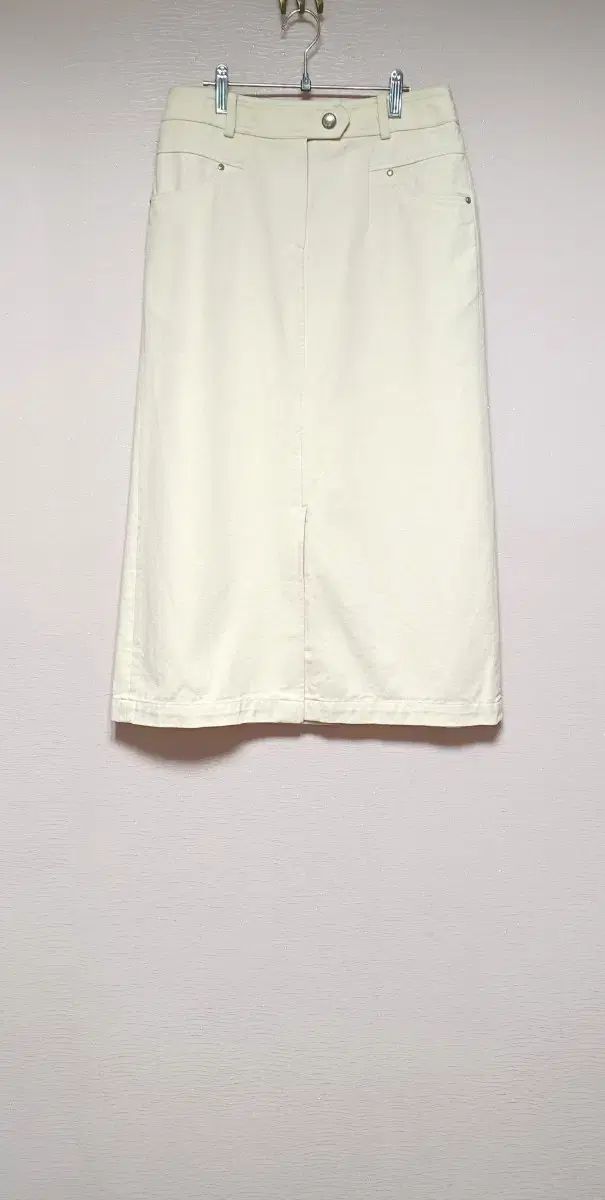 KEITH キース アイボリー H ライン デニム ロング スカート バックバンド 55 66