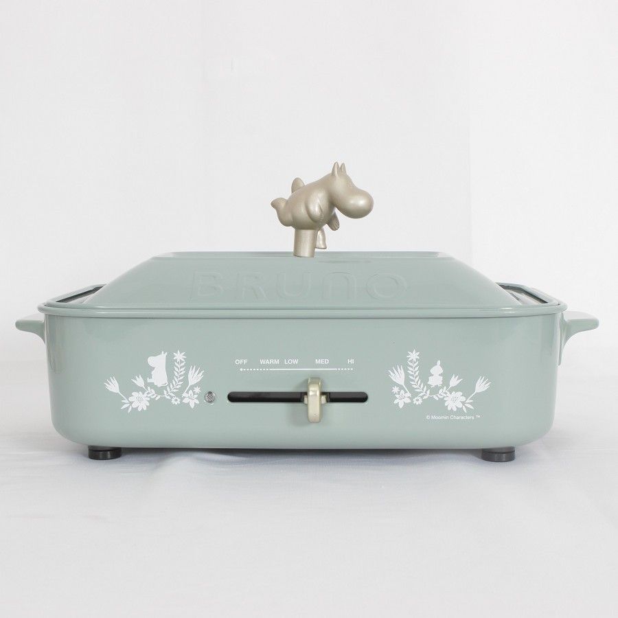 美品】BRUNO ムーミンコンパクトホットプレート BOE059-BGR 