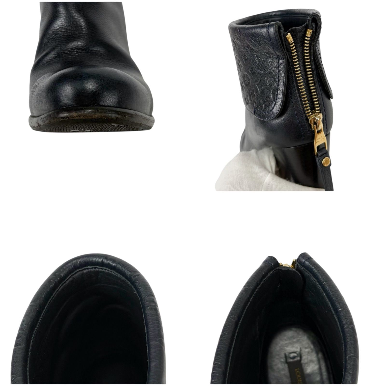 アンプラントレザー ショートブーツ