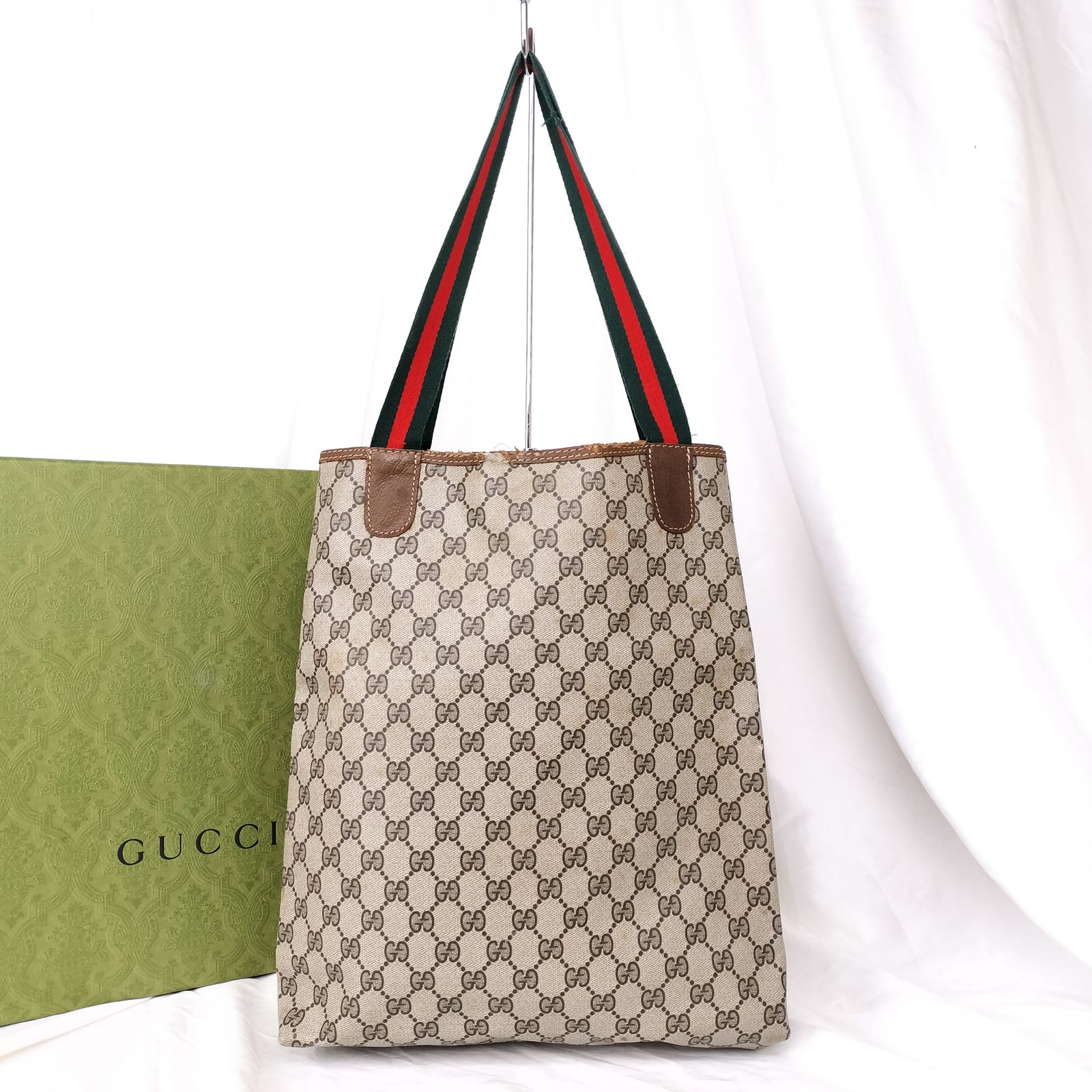 クラシカルな品格✨】 GUCCI グッチ オールドグッチ トートバッグ GGスプリーム シェリーライン ベージュ ブラウン - メルカリ