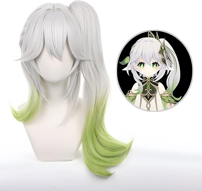 原神ナヒーダのウィッグ コスプレ げんしん アクセサリー