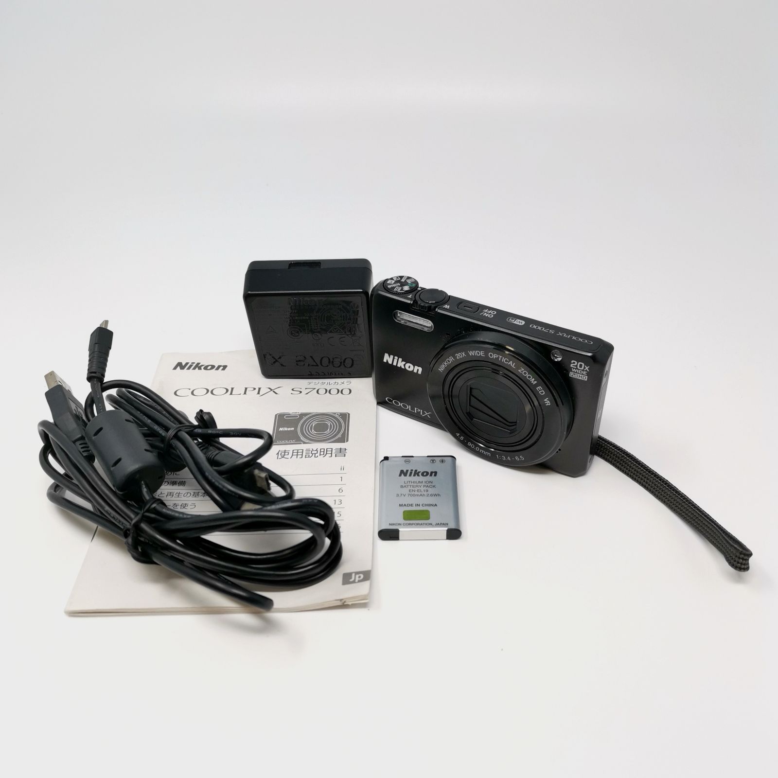nikon coolpix s7000 黒 充電器付き 動作確認済み nikon coolpix s7000