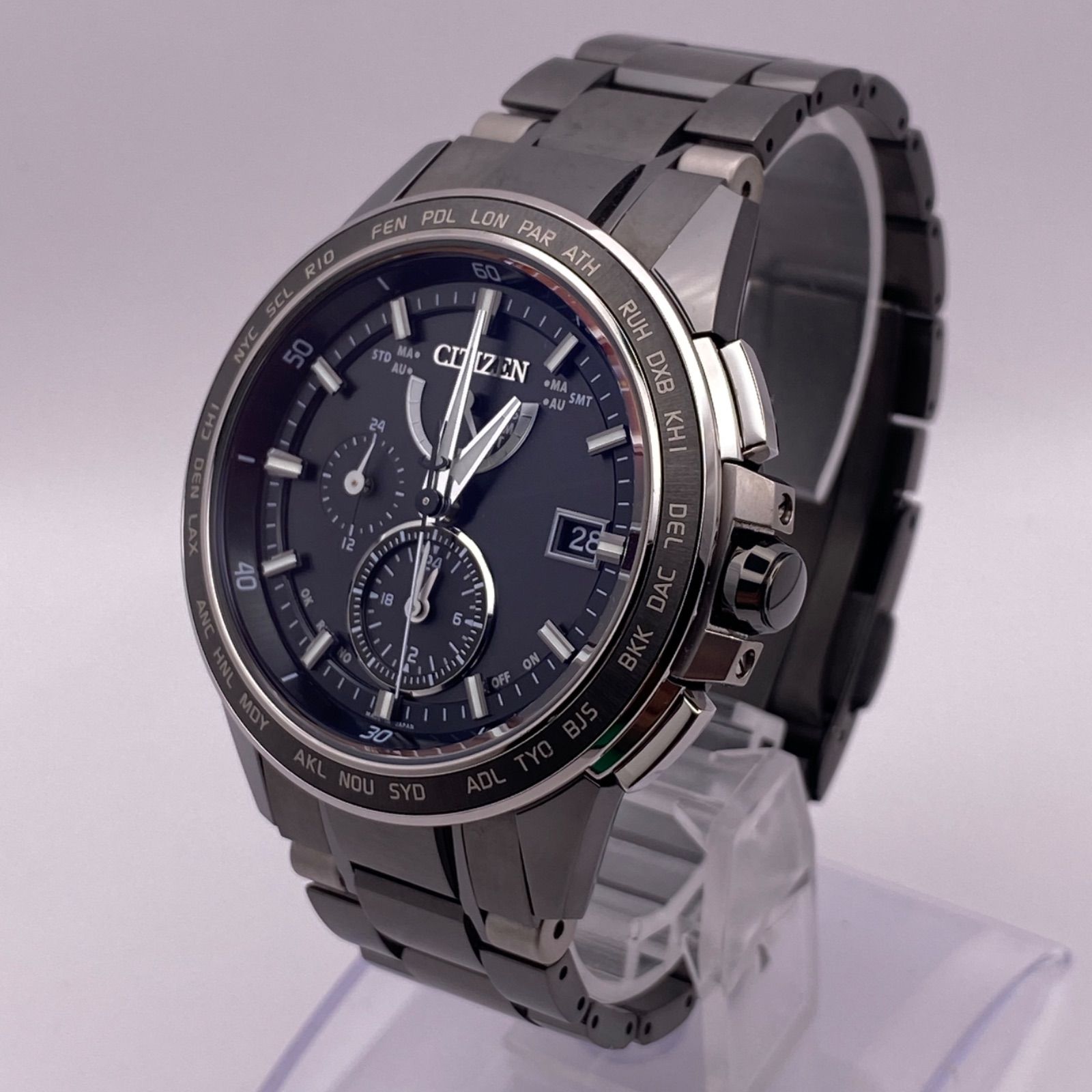 CITIZEN シチズン アテッサ 電波ソーラー H820-T023070 稼動品 腕時計