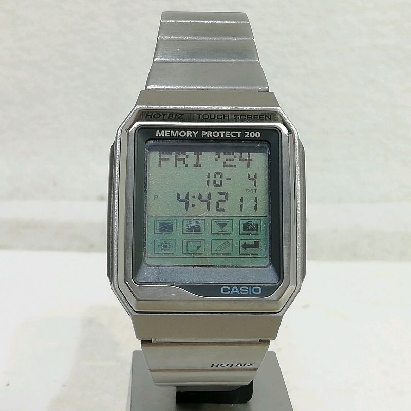 【中古】CASIO カシオ データバンク ホットビズ タッチスクリーン VDB-2000 メンズ クォーツ★日差数秒有り