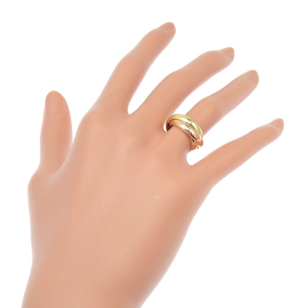 CARTIER】カルティエ トリニティ 3連 K18イエローゴールド 8号 CARTIER】カルティエ トリニティ 3連 K18イエローゴールド 8号