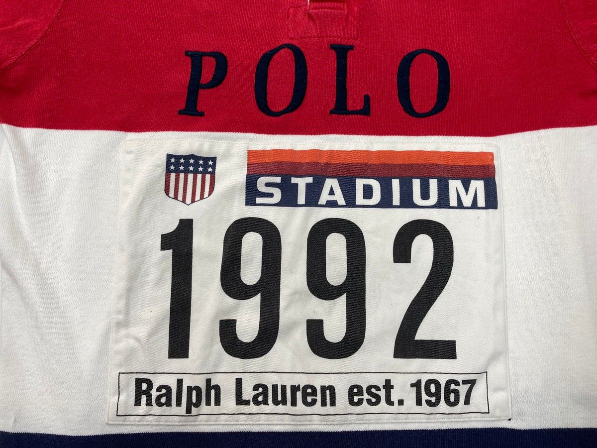 POLO ポロ　1992 ラガーシャツ オリジナル　vintage 90s Ralph Lauren - 90s ポロ ラルフローレン ボーダー 長袖 ラガー