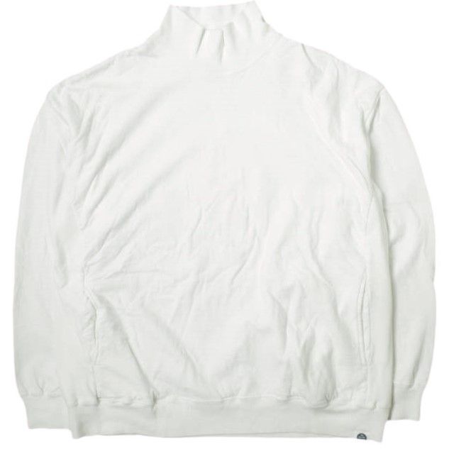 THE BOOK STORE ブックストア 日本製 モックネックスウェット M WHITE トレーナー ハイネック プルオーバー トップス g9933