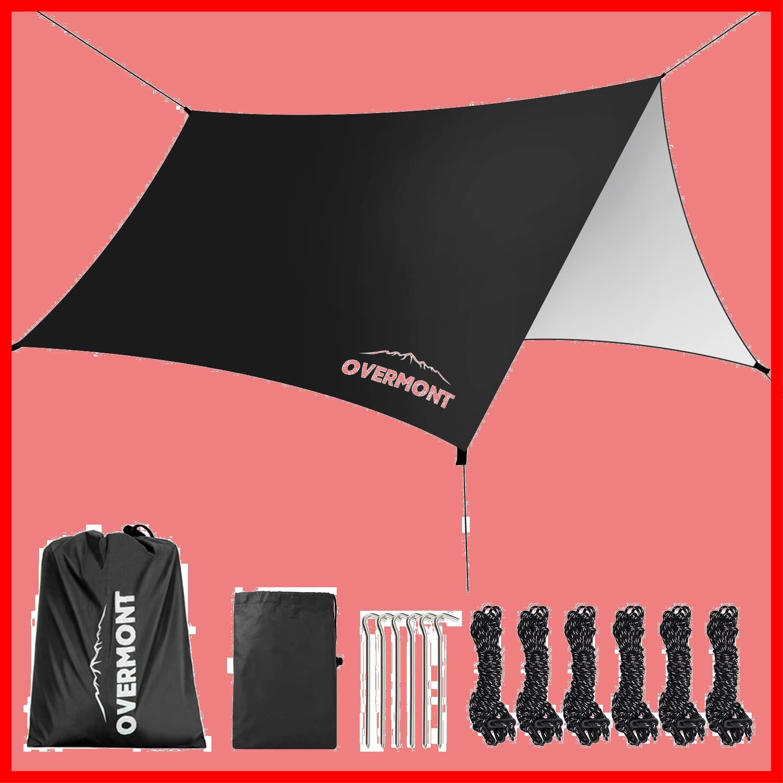人気商品】Overmont 防水タープ 5mx5m/3mx3m ヘキサタープ