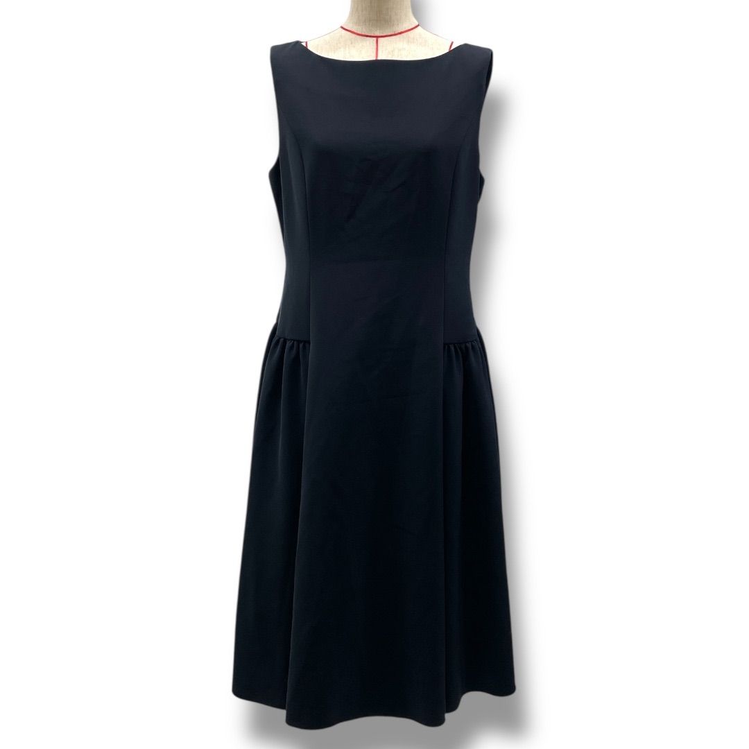DAISY LIN デイジーリン Dress My Way ドレス マイウェイ バックボタン ワンピース ノースリーブ フレア ギャザー 06388-DL00F26SW 紺 ネイビー 42サイズ レディース 夏 ゴーゴー古着久喜倉庫店 No.1094