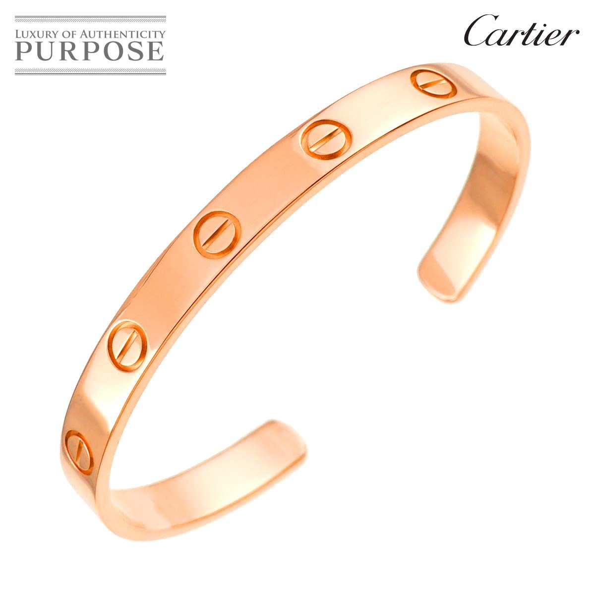 カルティエ ラブ ブレス 16 オープン K18 PG 750 ブレスレット バングル Love Bracelet 90274810