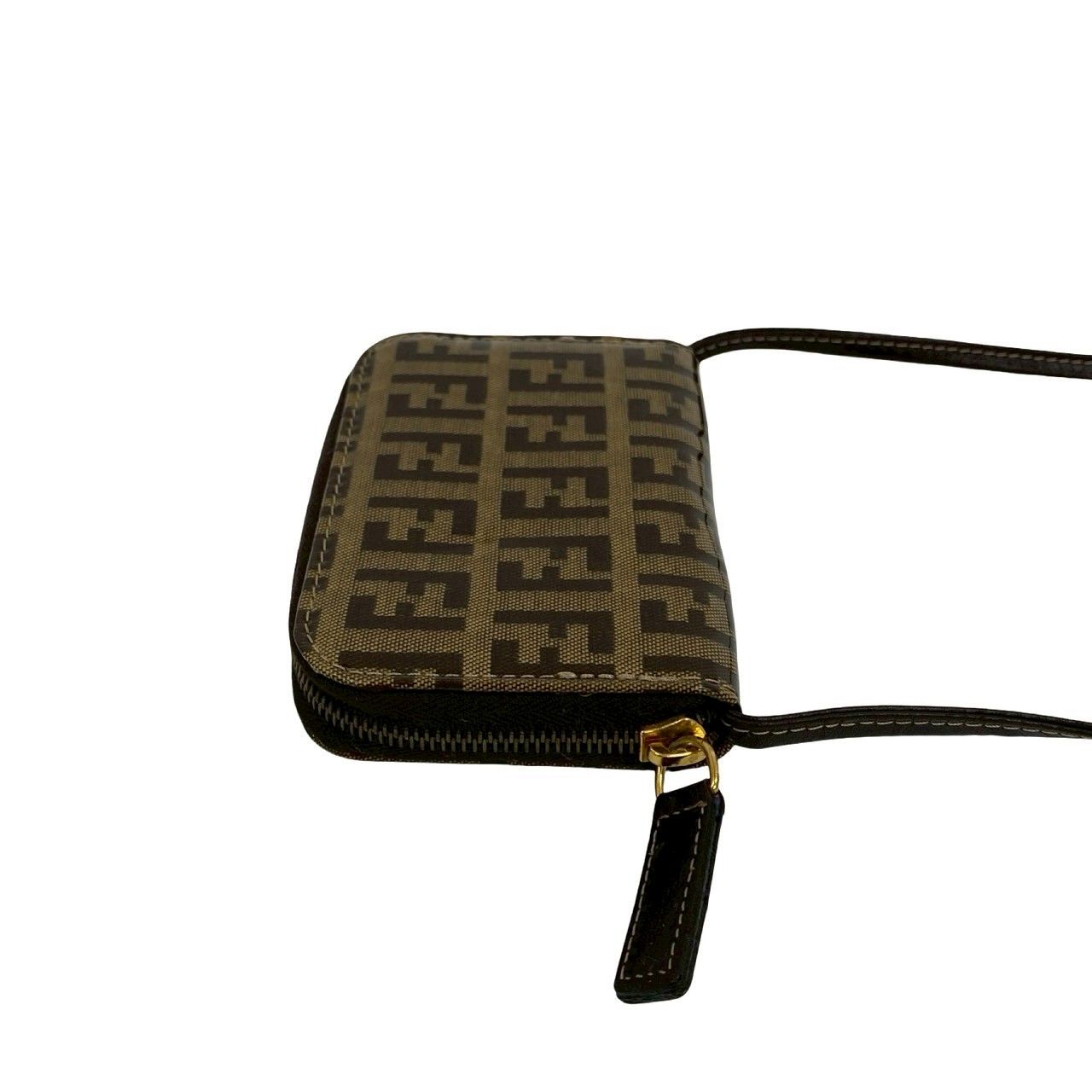 FENDI フェンディズッカ柄　F F柄キーリング付コインケース　カード入れ FENDI(フェンディ) ズッカ柄キーケース ブラウン｜【公式
