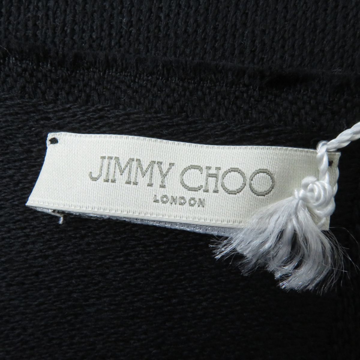 未使用品☆JIMMY CHOO ジミーチュウ ロゴデザイン フリンジ付き ウール