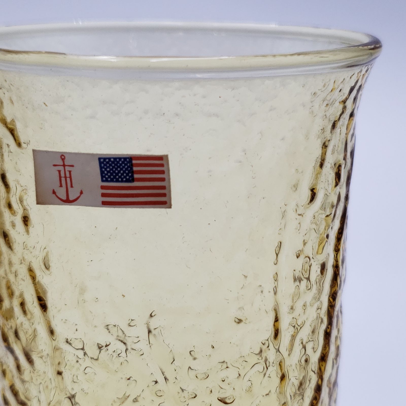 ヴィンテージ】 Anchor hocking オレンジ柄 瓶 USA ヴィンテージ