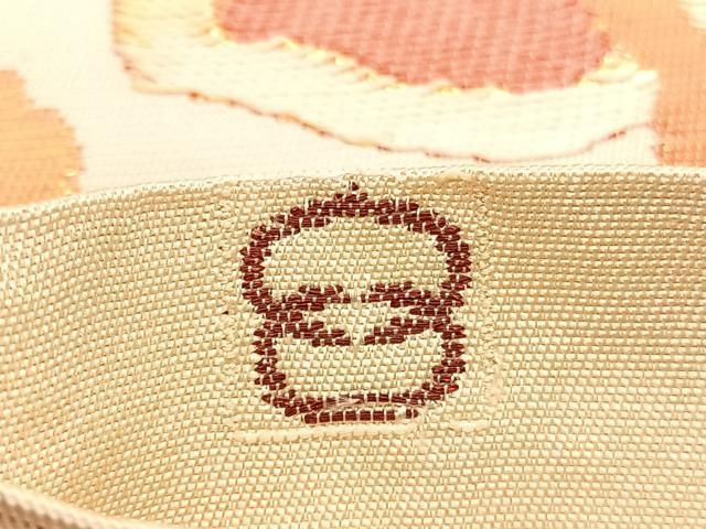 平和屋着物■西陣　環美術織物　六通柄　本袋帯　枝花文　金糸　正絹　逸品　BAAT6830hv 平和屋着物□西陣 環美術織物 六通柄 本袋帯 枝花文 金糸 正絹 逸品