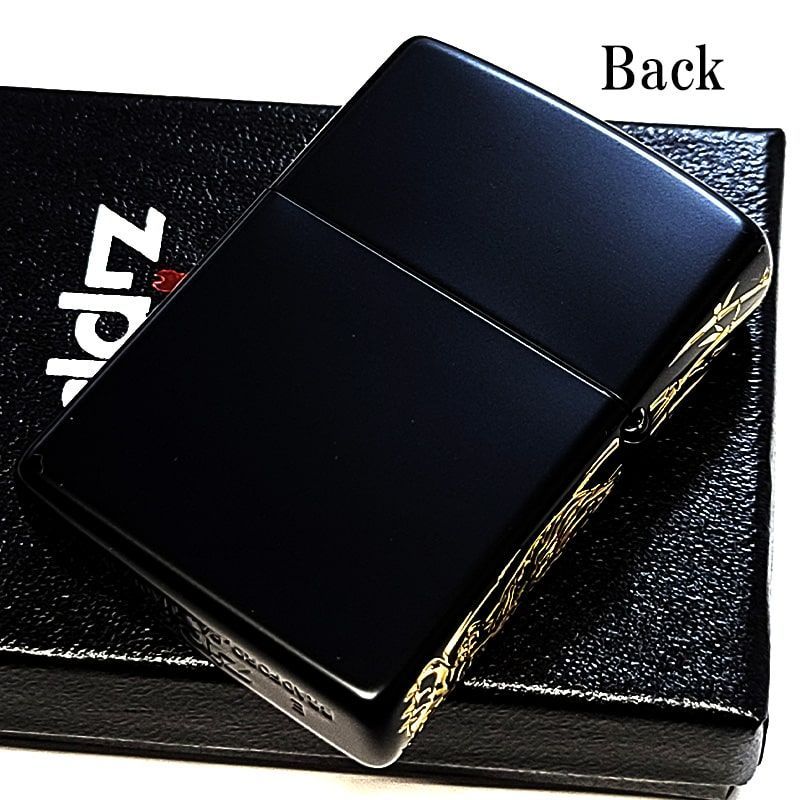 ZIPPO 龍虎 和柄 かっこいい ジッポ ライター ブラックニッケル