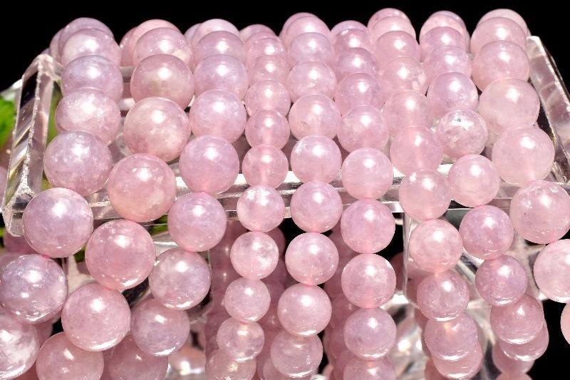 ピンクマイカ　9ｍｍ　レピドライト　天然石　ブレスレット ☆NEW☆ 超希少！高品質天然石ブレスレット ブラジル産♡ピンク